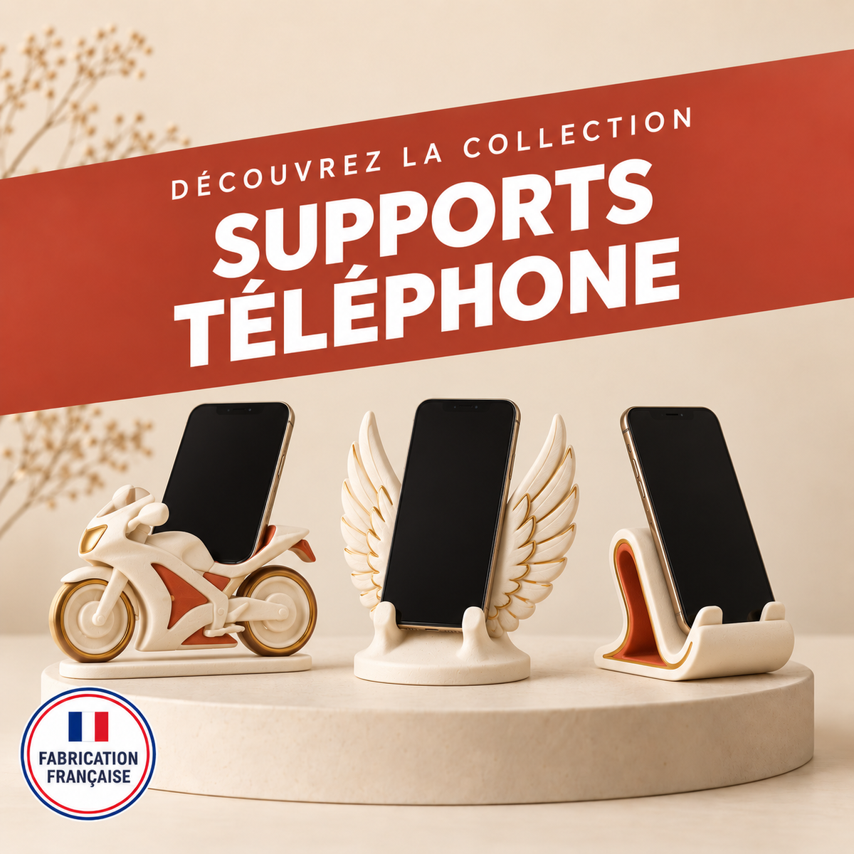 Supports téléphone – créations 3D ERICREA