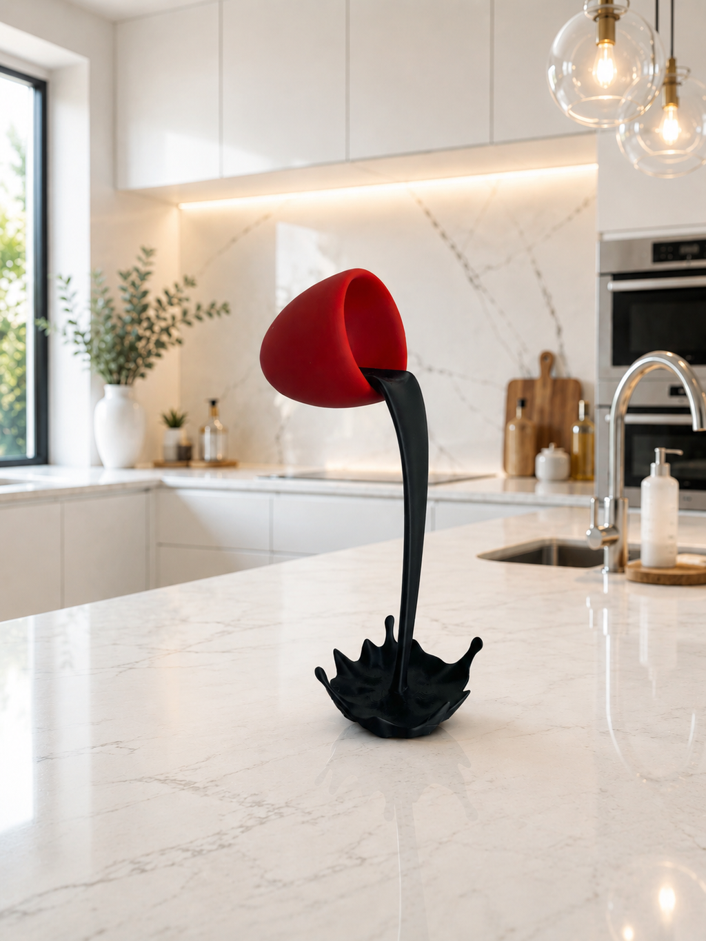 Tasse Flottante Effet Café Renversé – Décoration Impression 3D