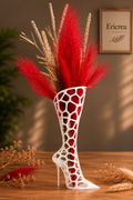 Botte Stiletto Voronoï – Vase Décoratif Ajouré – Impression 3D