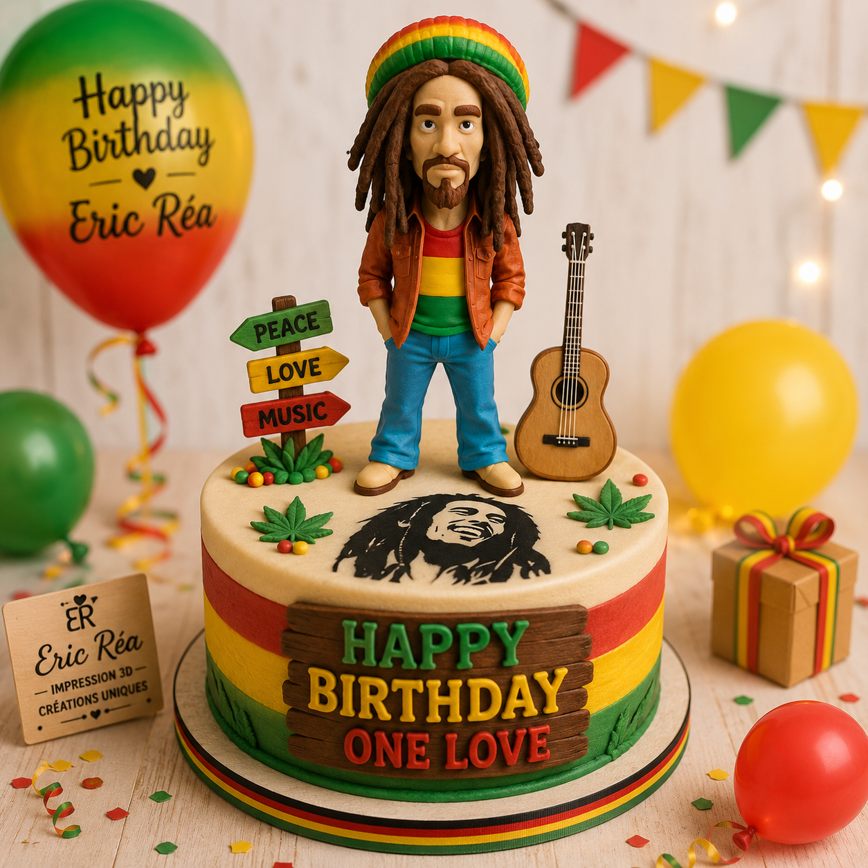 Figurine Bob Marley – Décoration de gâteau