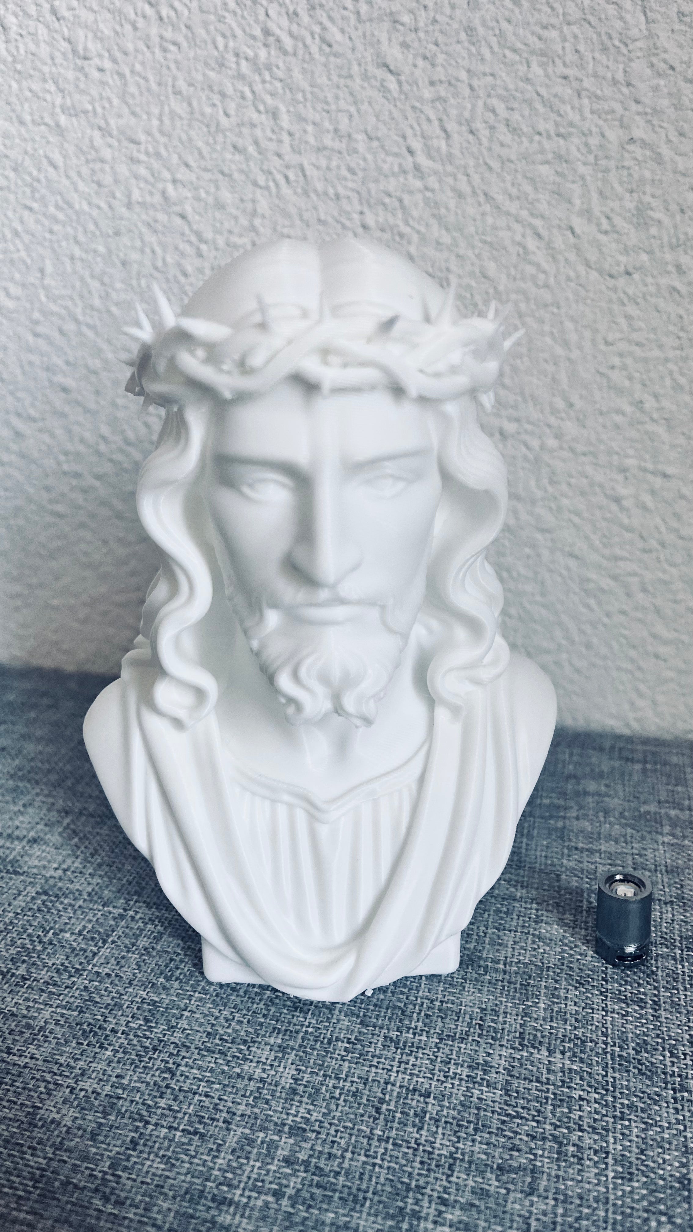 Christ de Lumière – Buste LED Décoratif – Impression 3D
