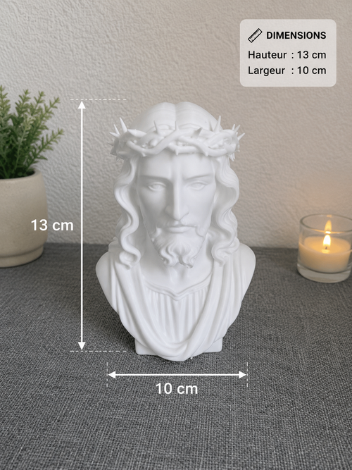 Christ de Lumière – Buste LED Décoratif – Impression 3D