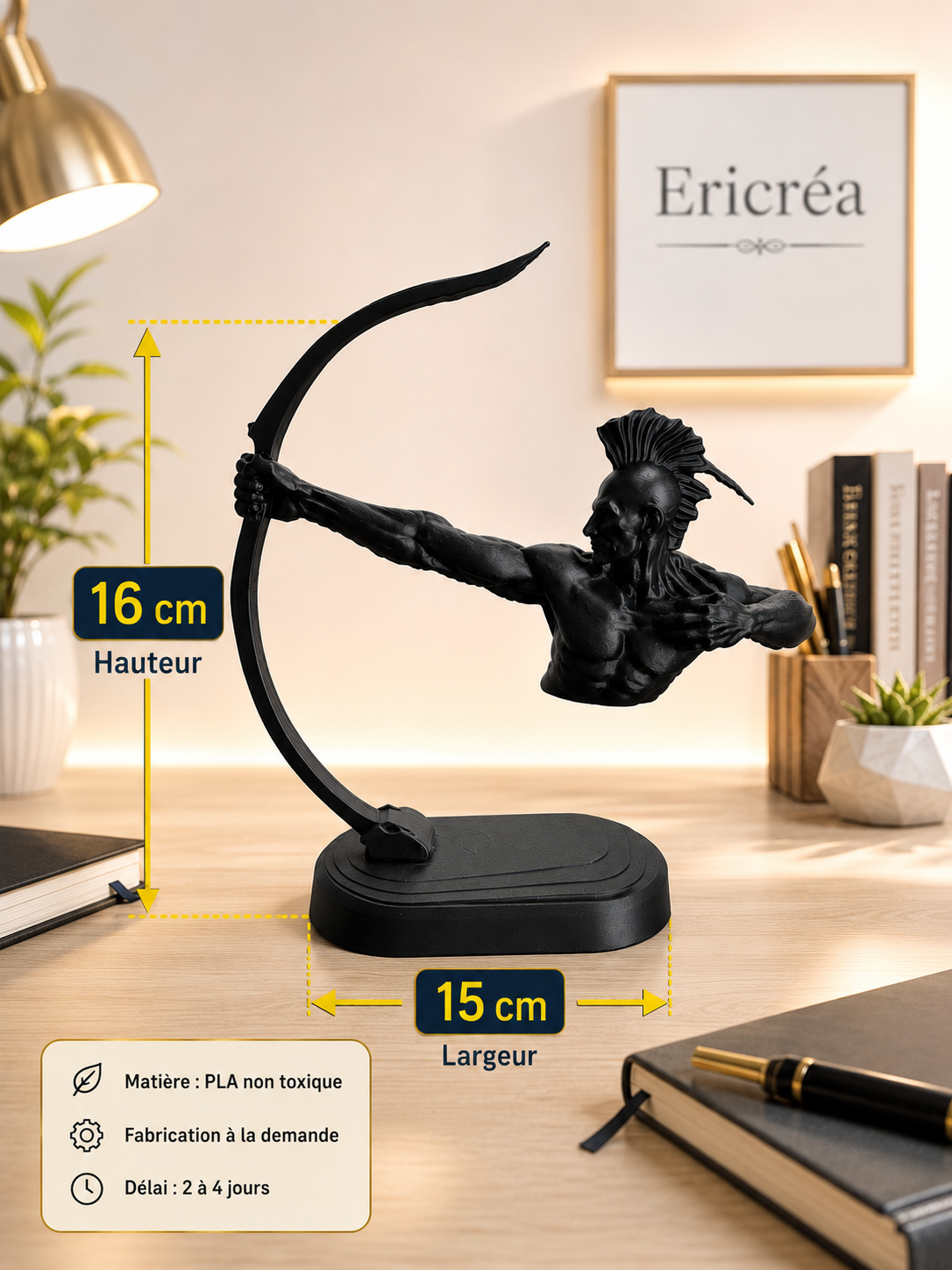 Statue Archer – Sculpture 3D moderne au design spectaculaire