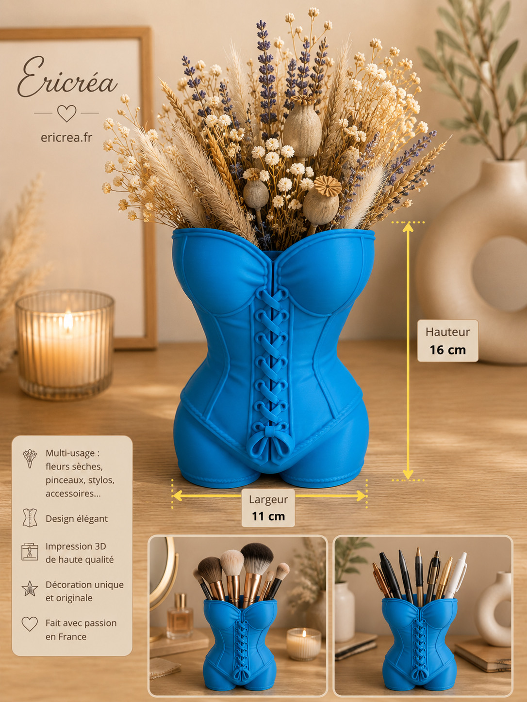 Vase Corset – Élégance & Polyvalence en impression 3D