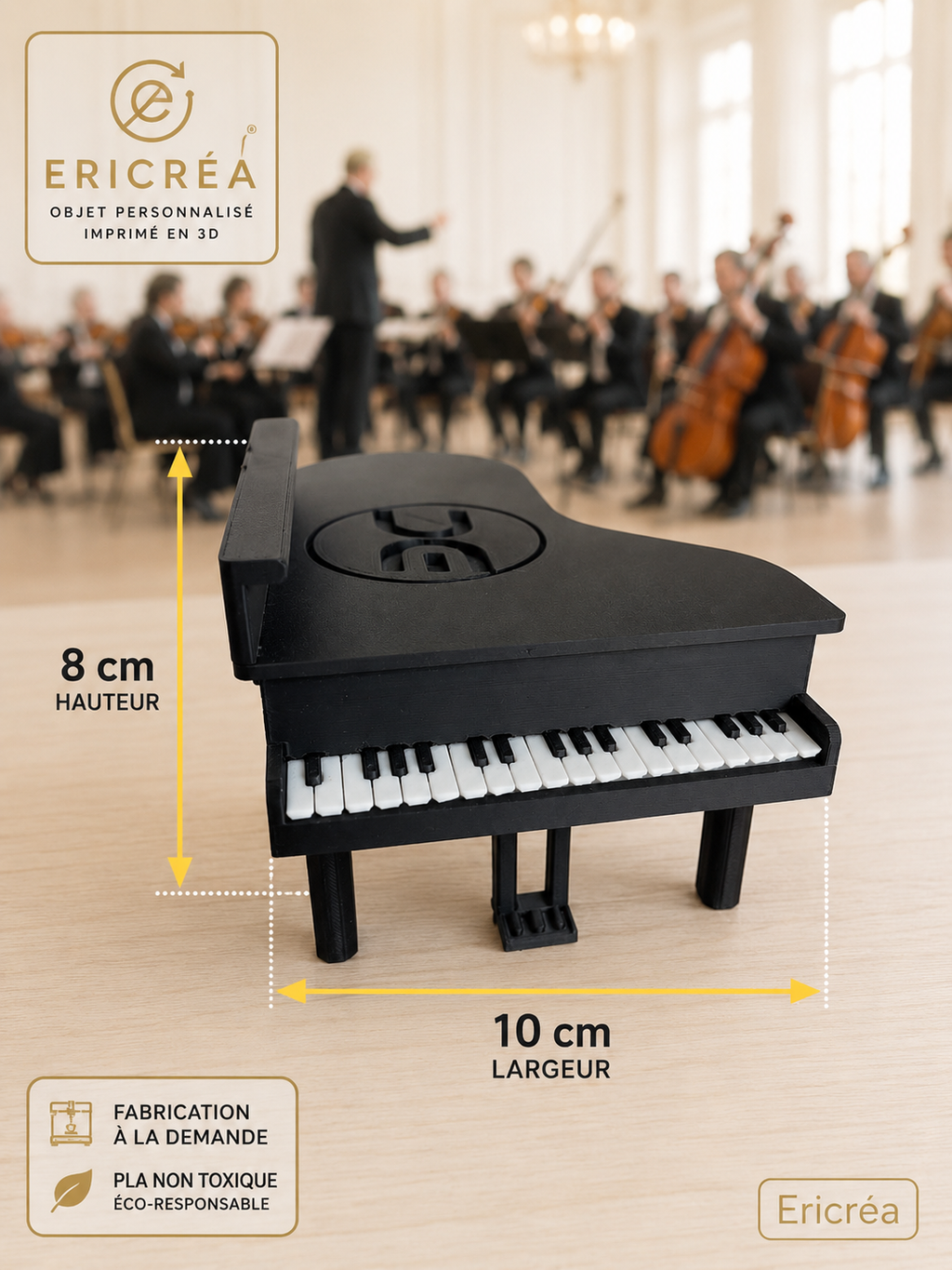 Support téléphone Piano à queue – Impression 3D