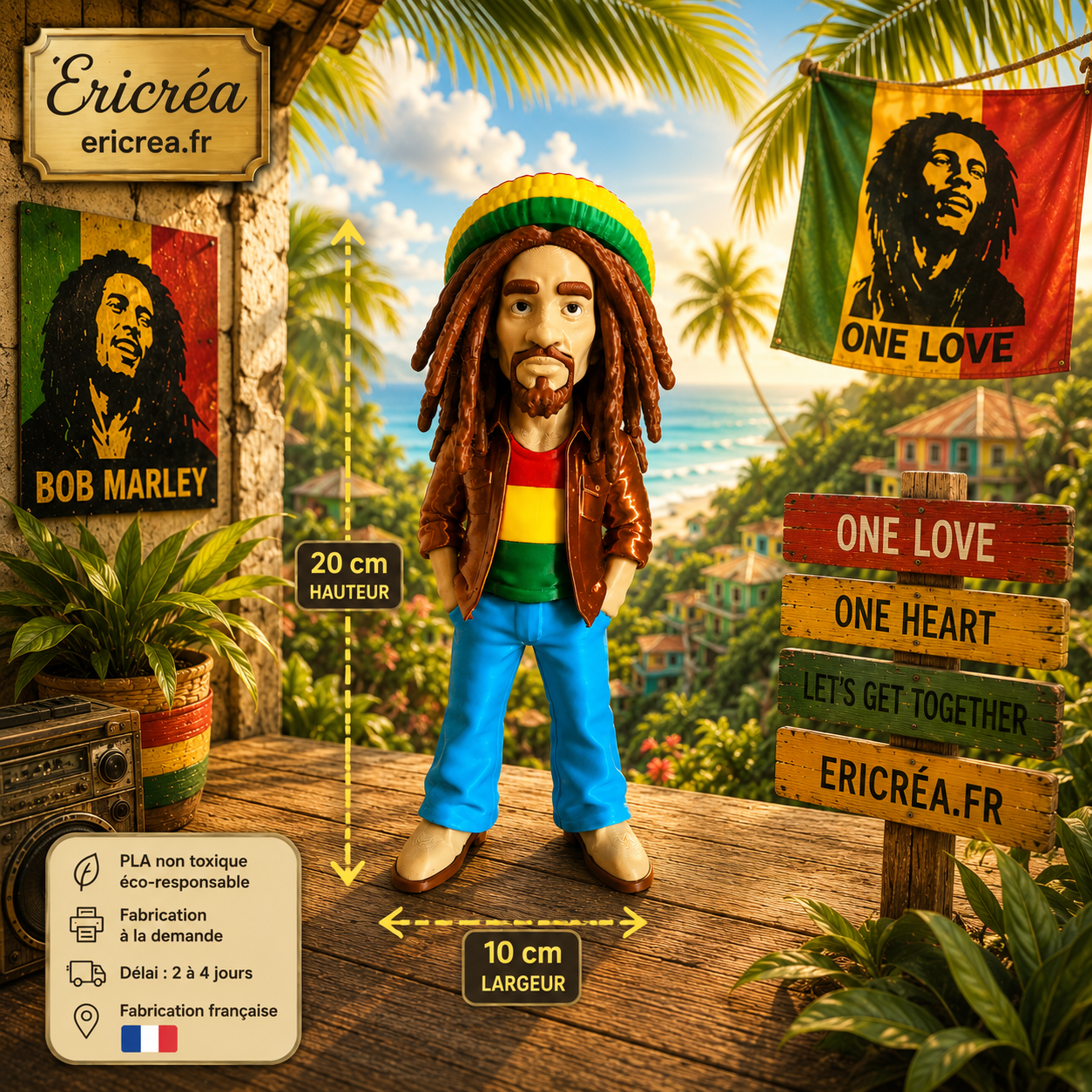 Figurine Bob Marley – Esprit Reggae & Jamaïque