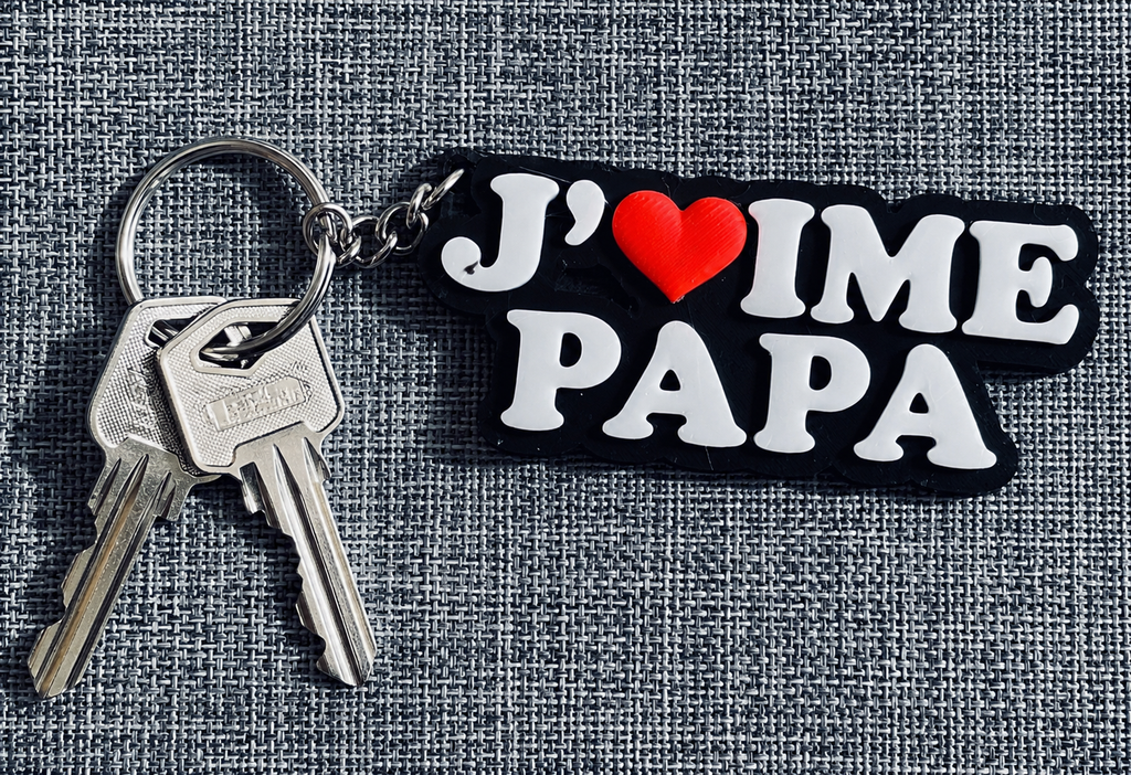 Lot Revendeur Porte-clés – « J'aime Papa » – 10 pièces