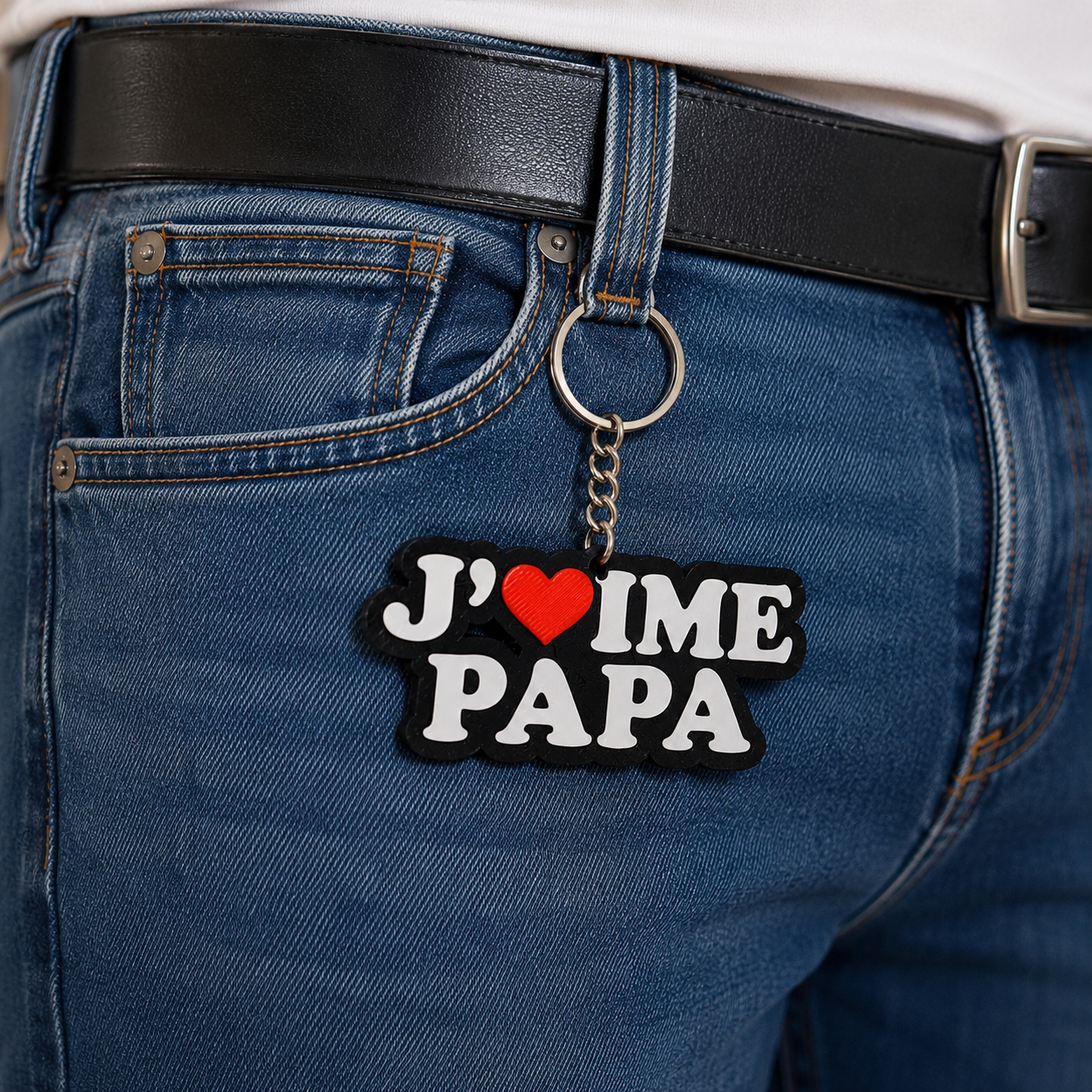 Lot Revendeur Porte-clés – « J'aime Papa » – 10 pièces