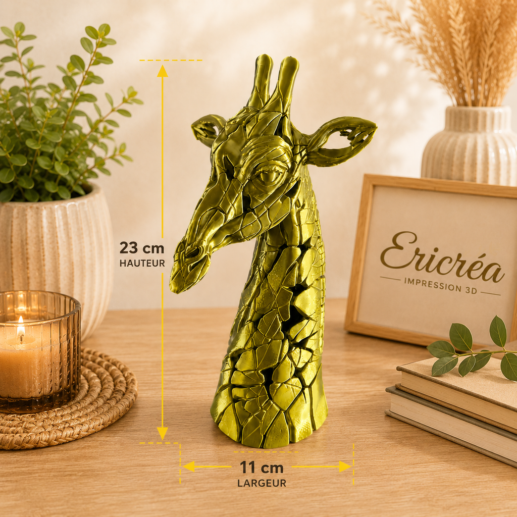 Girafe Contemporaine 3D – Sculpture décorative au style unique