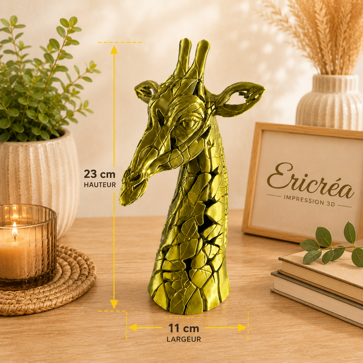 Girafe Contemporaine 3D – Sculpture décorative au style unique