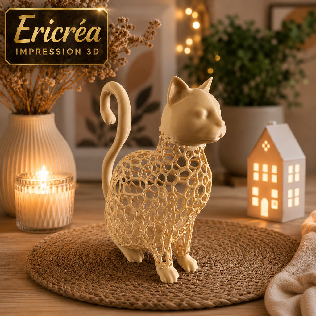 Chat Géométrique 3D – Une décoration qui attire tous les regards