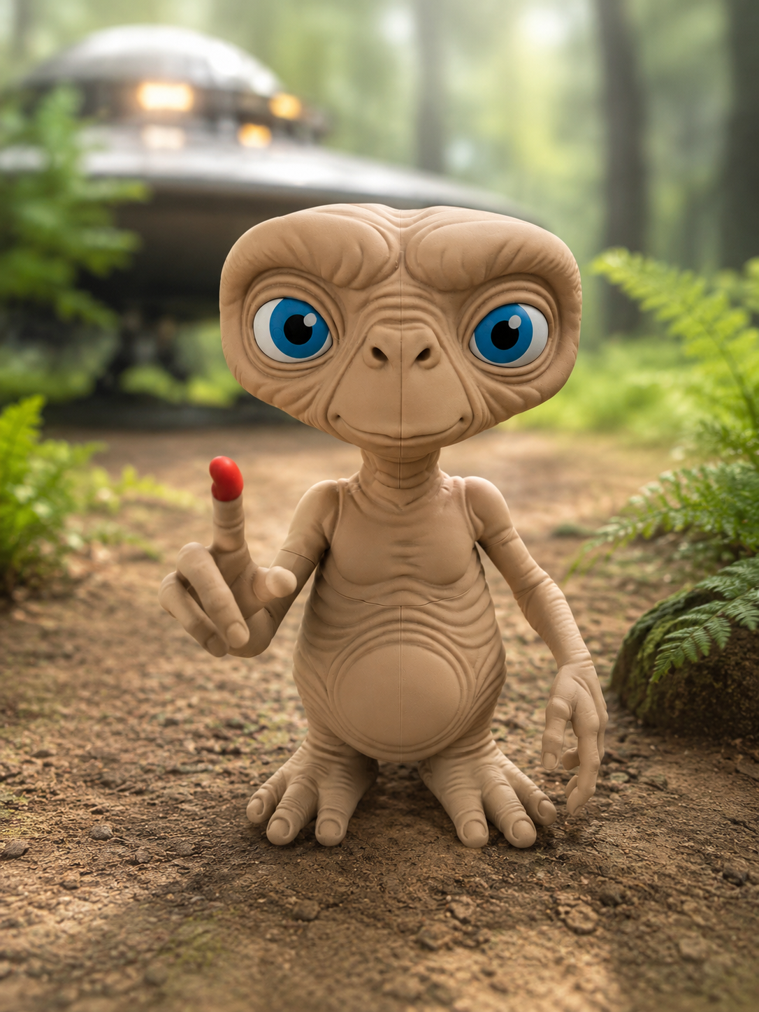 Figurine E.T. l’Extraterrestre XXL – 40 cm – Doigt lumineux