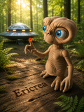 Figurine E.T. l’Extraterrestre XXL – 40 cm – Doigt lumineux