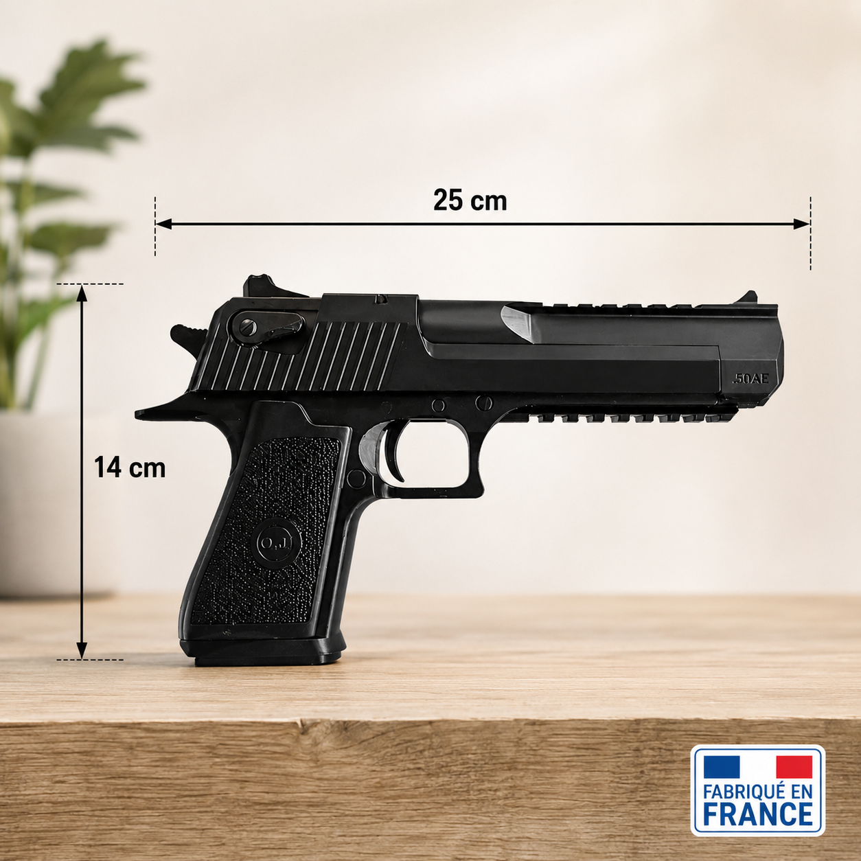 Réplique décorative inoffensive – Style Desert Eagle – 25 cm