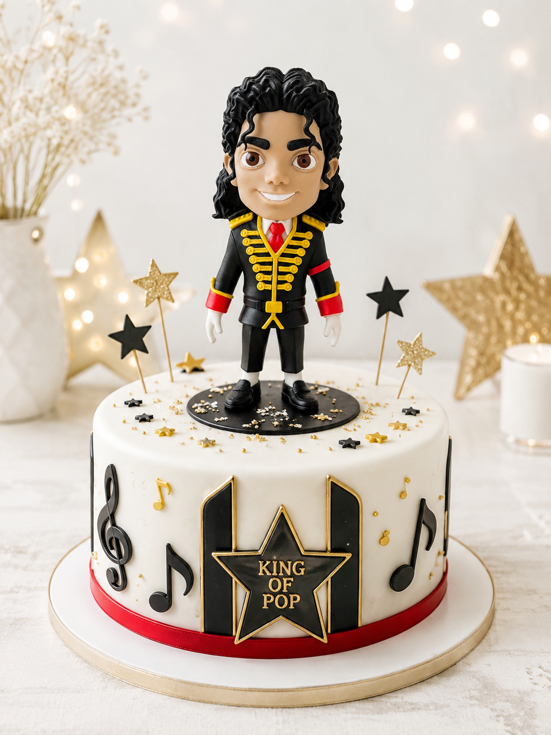Figurine Michael Jackson à poser sur gâteau
