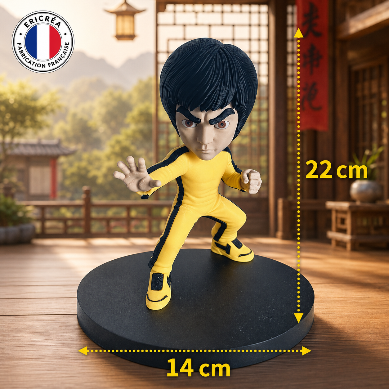 Figurine Bruce Lee pour décoration de gâteau