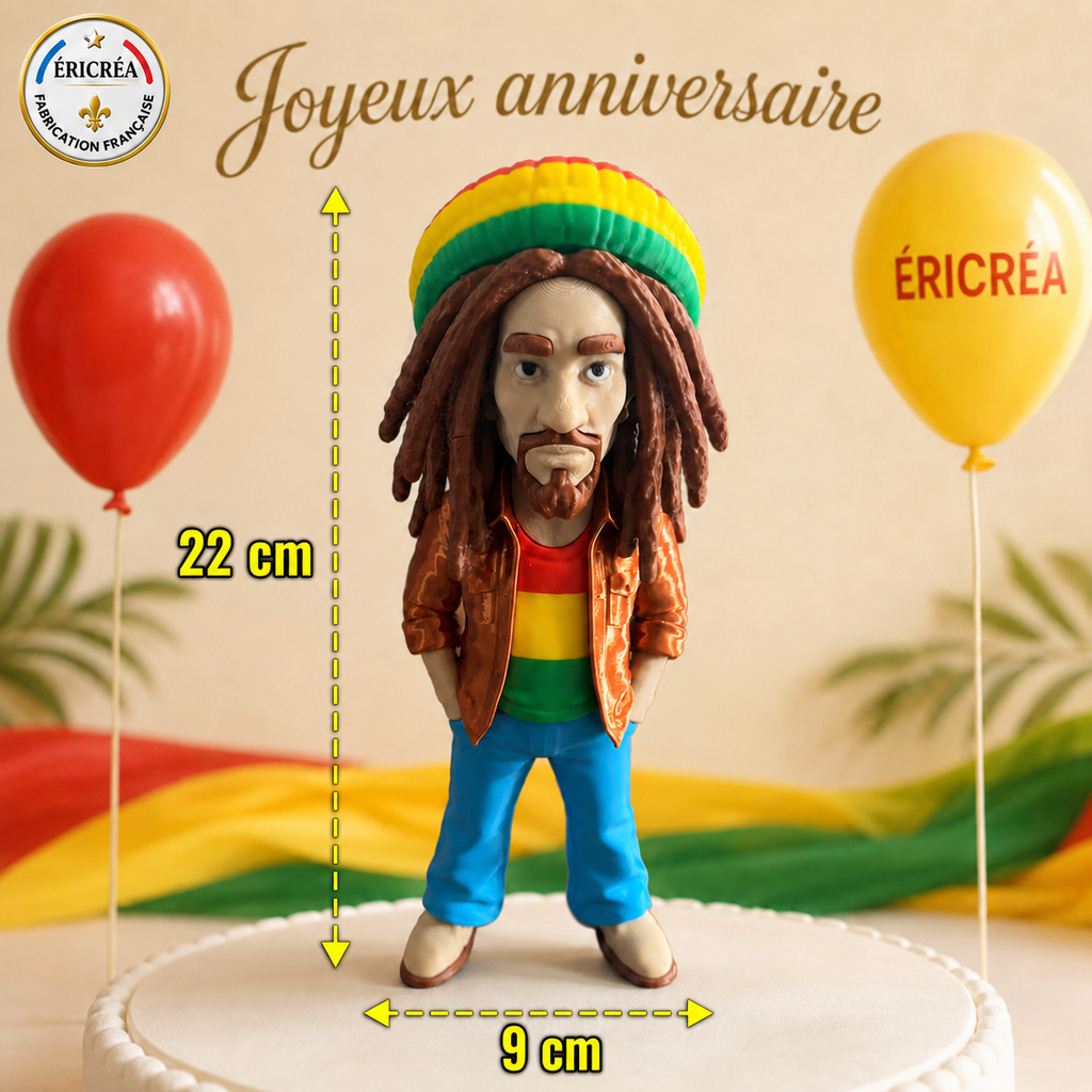 Figurine Bob Marley – Décoration de gâteau
