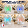 Crèche lumineuse ERICRÉA avec LED multicolore incluse, quatre couleurs