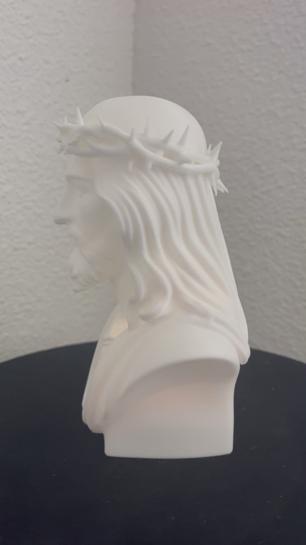 Christ de Lumière – Buste LED Décoratif – Impression 3D