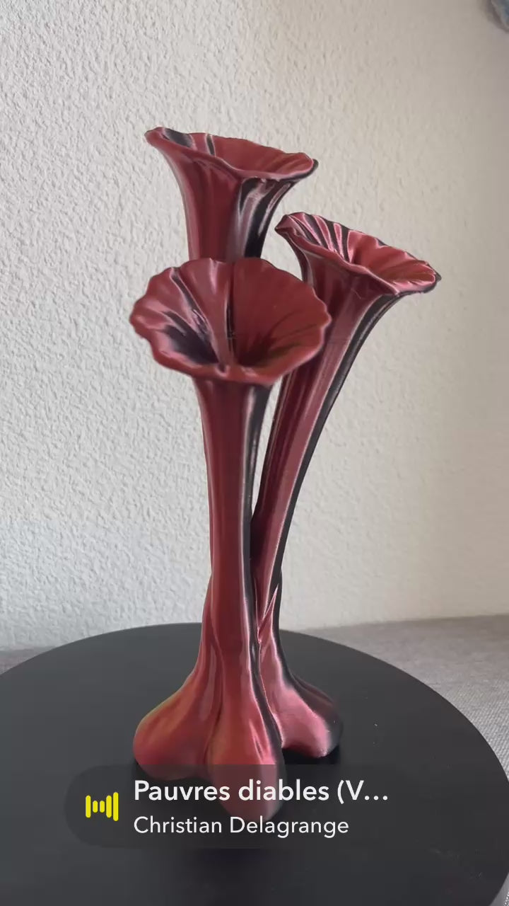 Vase Floral Trio – Élégance en fleurs