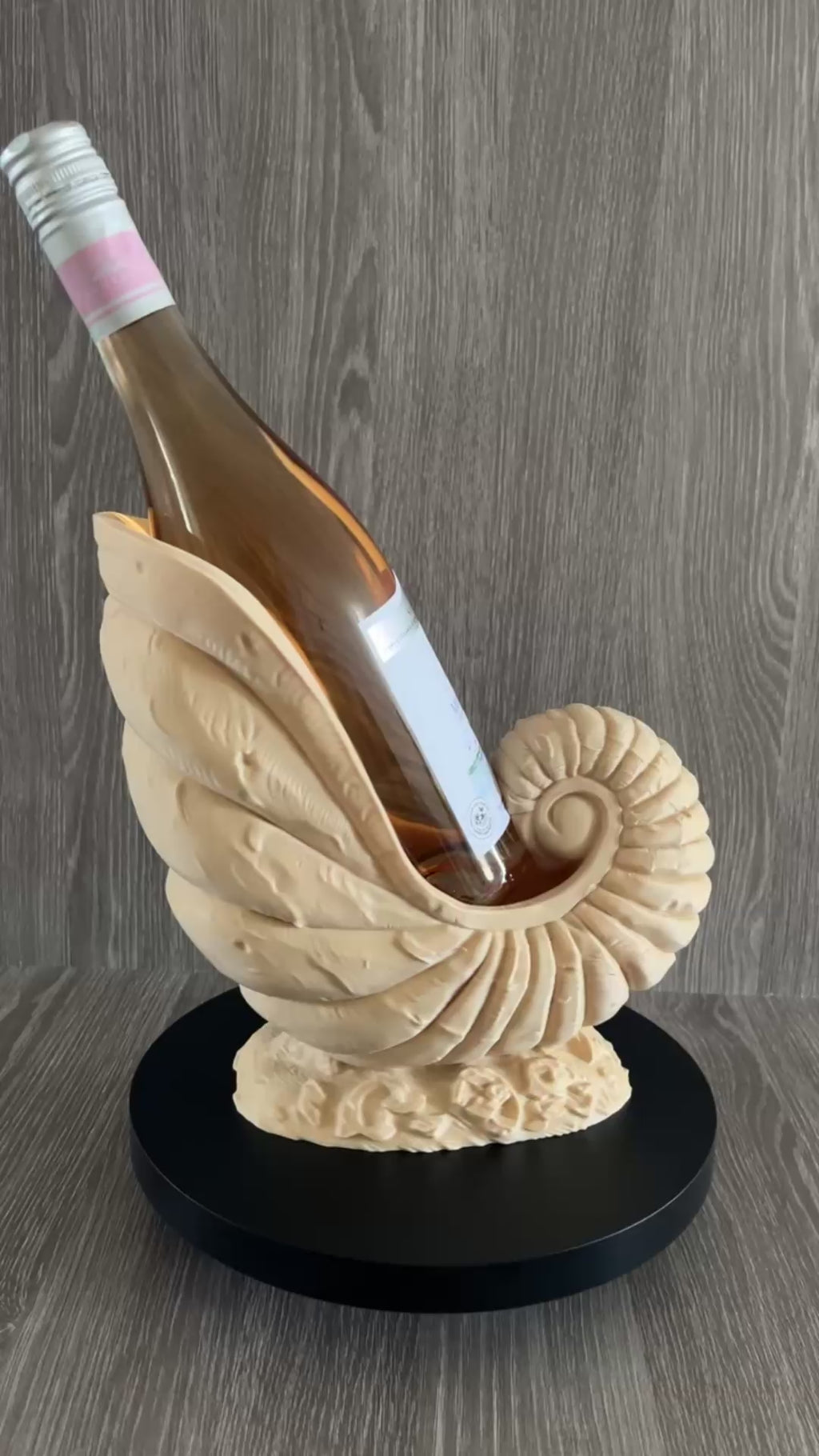 Éclat Méditerranéen – Porte-Bouteille Nautile – Impression 3D