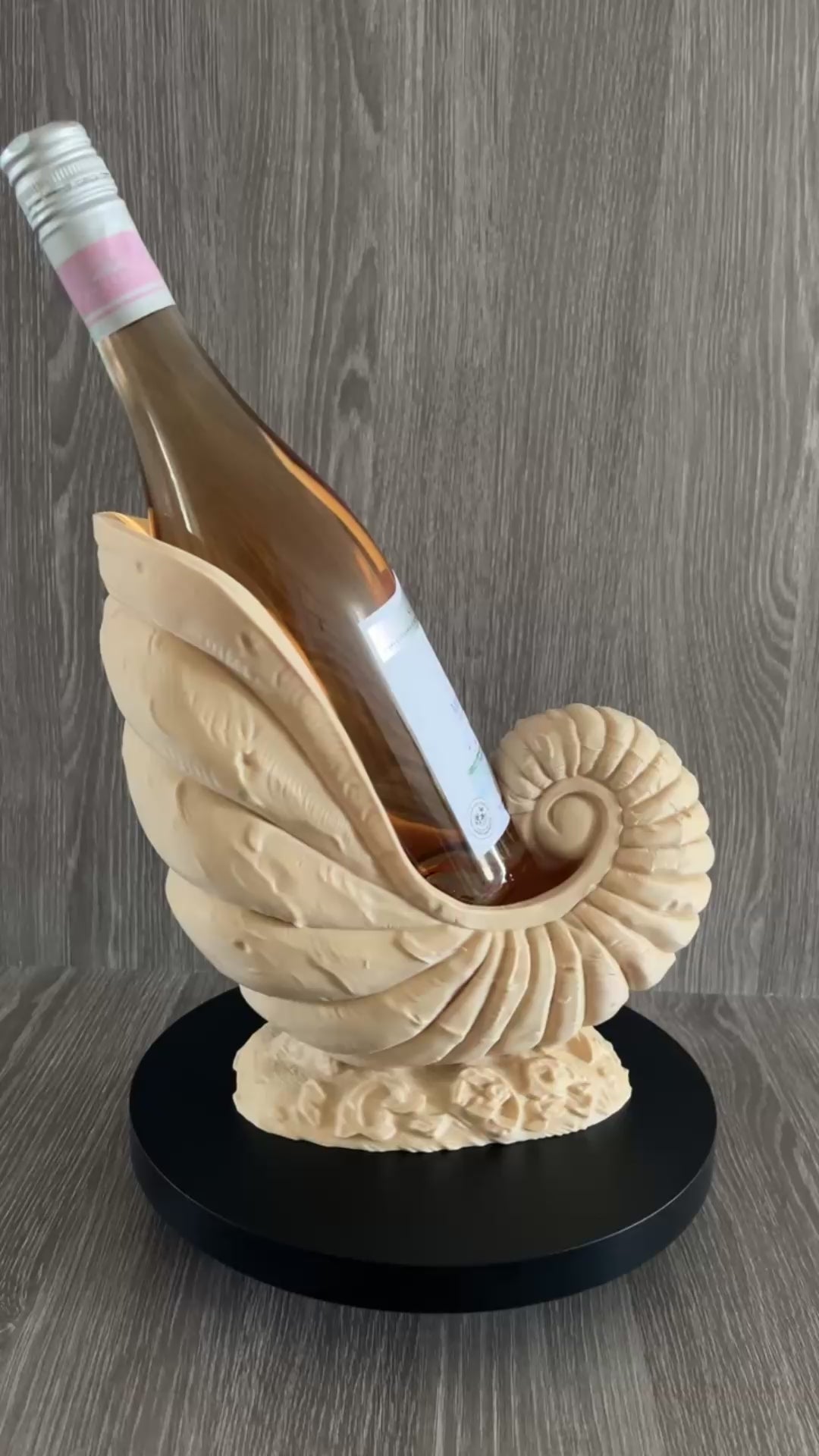Éclat Méditerranéen – Porte-Bouteille Nautile – Impression 3D