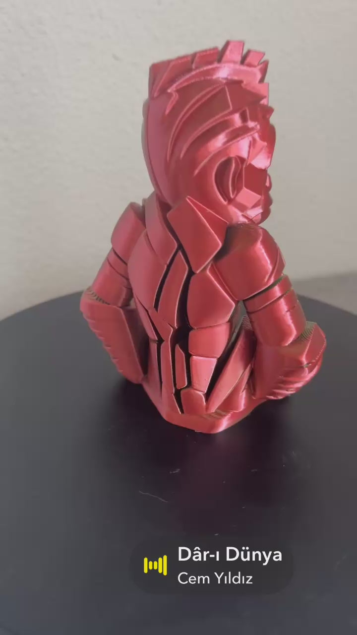 Sculpture Gorille Géométrique 3D – Décoration design effet métallisé