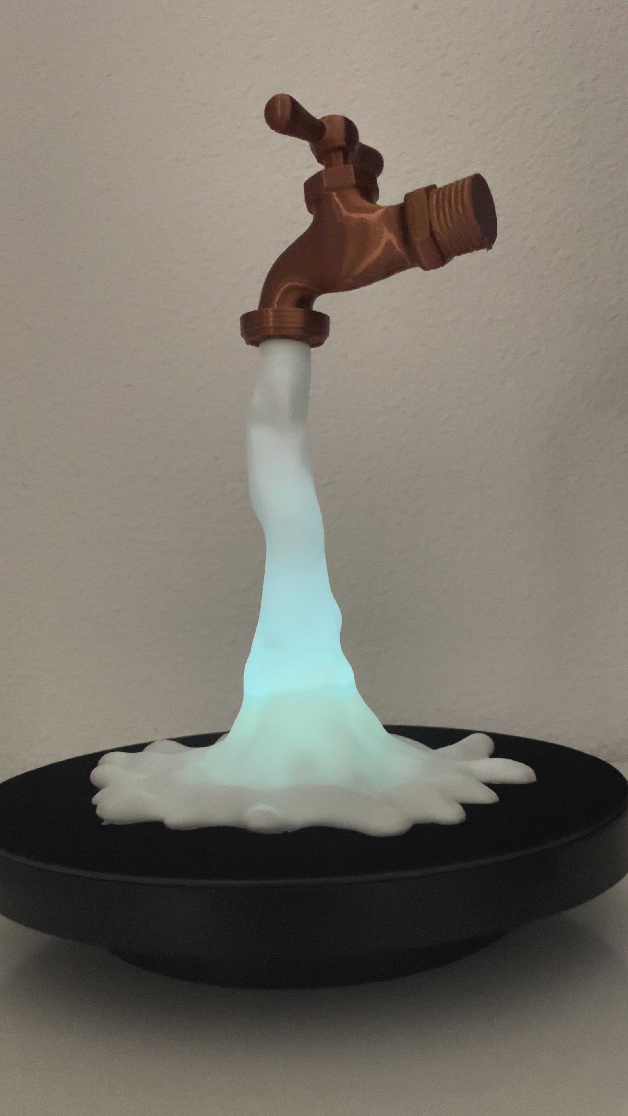 Lampe Robinet Flottant LED – Illusion d'Eau Suspendue – Impression 3D